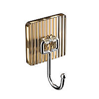 Стильний гачок настінний 1 шт для кухні, ванної, передпокою, самоклеючий гачок (золотой)