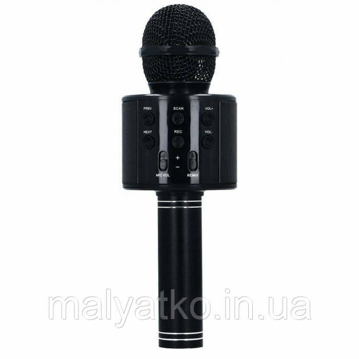 Мікрофон для караоке бездротовий ЧОРНИЙ (Black) арт. 48340