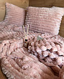 Плед "Шарпей" 220*200см с двумя наволочками 50*70 см розовый, фото 3