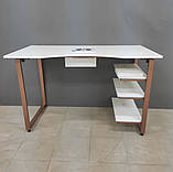 Білий манікюрний стіл із відкритими полицями BR_01, фото 2