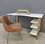 Білий манікюрний стіл із відкритими полицями BR_01, фото 3