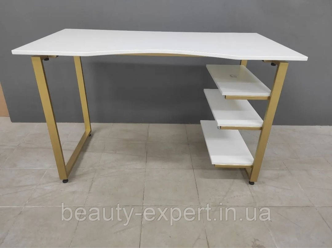 Манікюрний столик з полицями робочий стіл для майстра манікюру BR_01, фото 1
