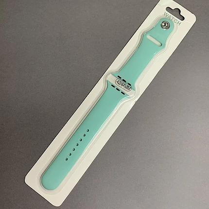 Ремінець для Apple Watch 42 розмір L силіконовий ремінець для годинника епл вотч 42 бірюзовий wtc, фото 1