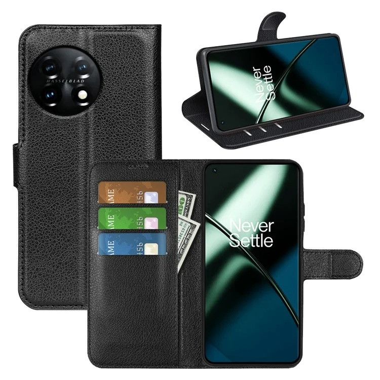 Чохол-книжка Litchie Wallet для OnePlus 11 Black, фото 1