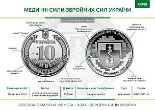 Обігова пам’ятна монета “Медичні сили Збройних Сил України”, фото 4