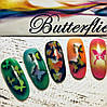 Набір трафаретів для аерографії на нігтях "Метелики", фото 2