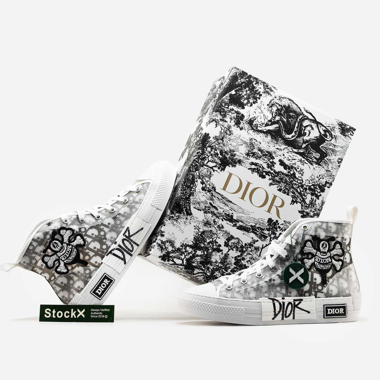 Кеди високі чоловічі сірі Dior B23 HIGH-TOP AND SHAWN (02809)