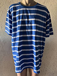 Футболка батал у смужку електрик (58-66)