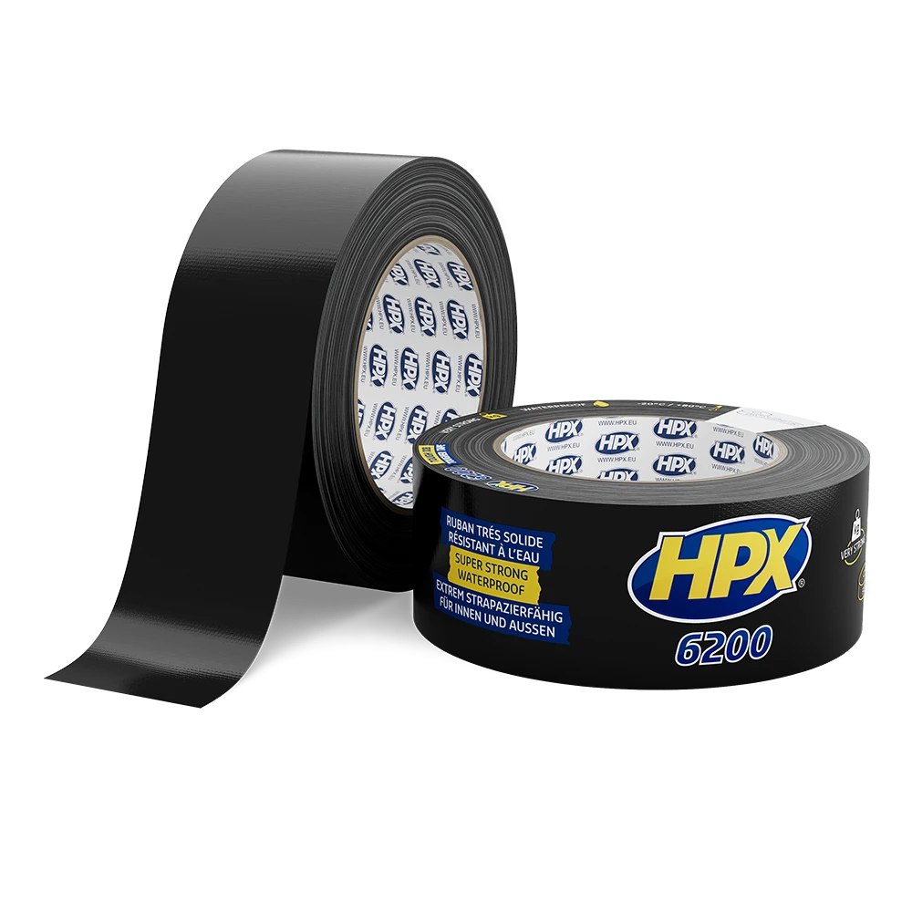 HPX 6200 - 48мм х 25м - чорна армована ремонтна стрічка