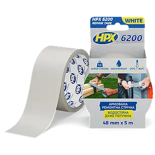 HPX 6200 - 48мм х 5м - біла армована ремонтна стрічка