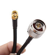 Кабель антенний пігтейл SMA Male-Type N Male 1м RG-58 адаптер перехідник подовжувач для модемів роутерів, фото 2