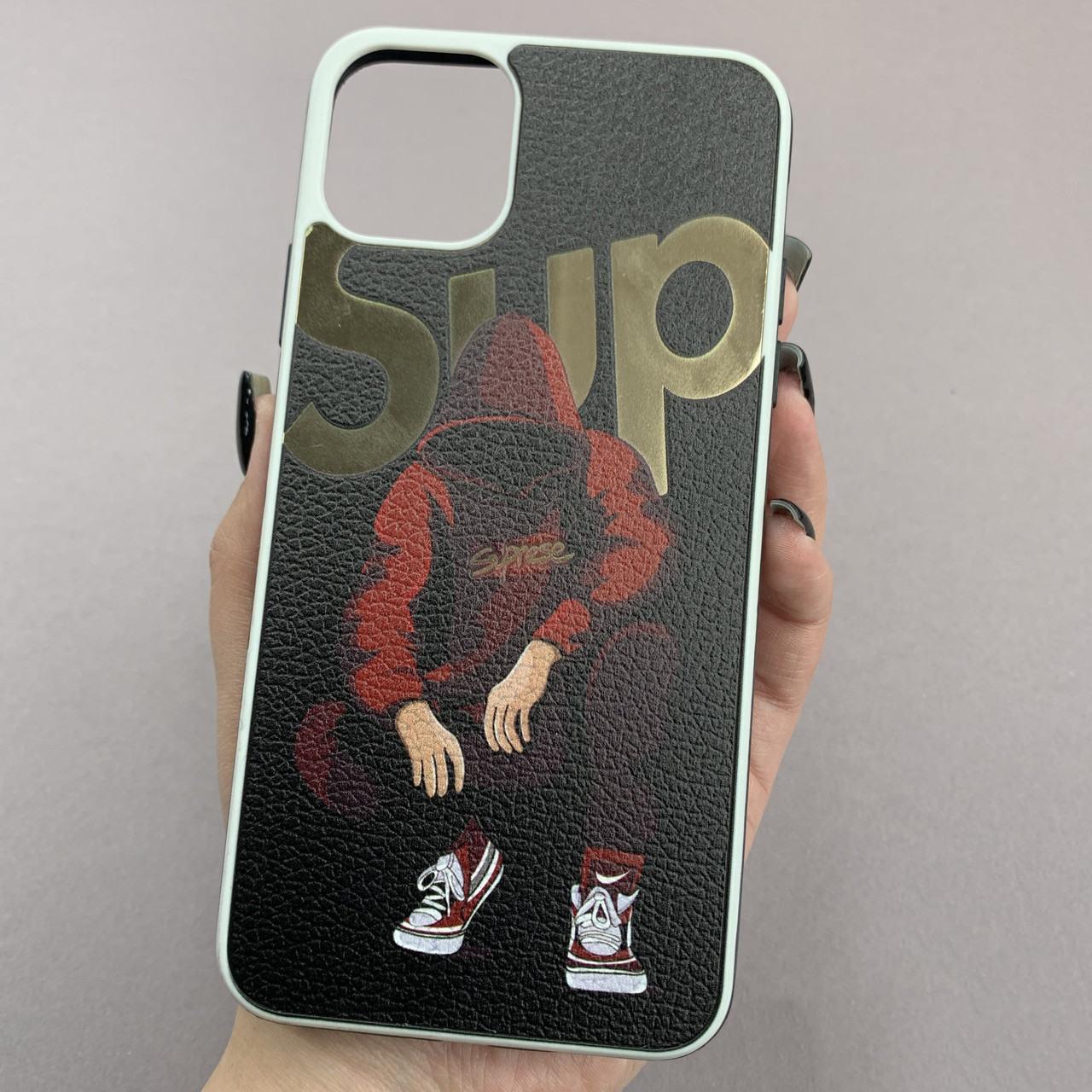 Чохол Apple iPhone 11 Pro Max щільний з принтом чохол на телефон айфон 11 про мах чорний pul