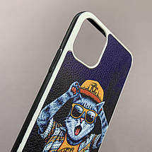 Чохол Apple iPhone 11 Pro Max щільний з принтом з котом чохол на телефон айфон 11 про макс чорний pul, фото 3