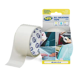 ALL WEATHER TAPE - 48мм x 5м - прозора ремонтна стрічка  HPX для скла, пластику і плівок