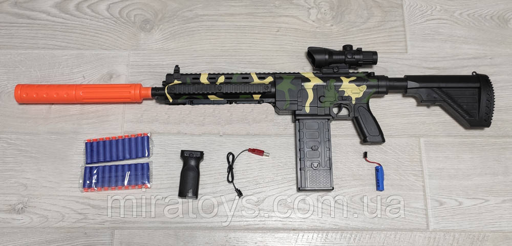 Топовий Дитячий іграшковий автомат M416 м'які кулі на акумуляторі