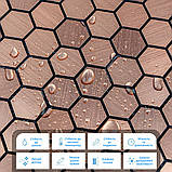 Самоклеюча алюмінієва плитка 300х300х3мм Золоті соти SW-00001924, фото 4