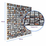 Самоклеюча алюмінієва плитка 300х300х3мм Сірий квадратик SW-00001926, фото 3