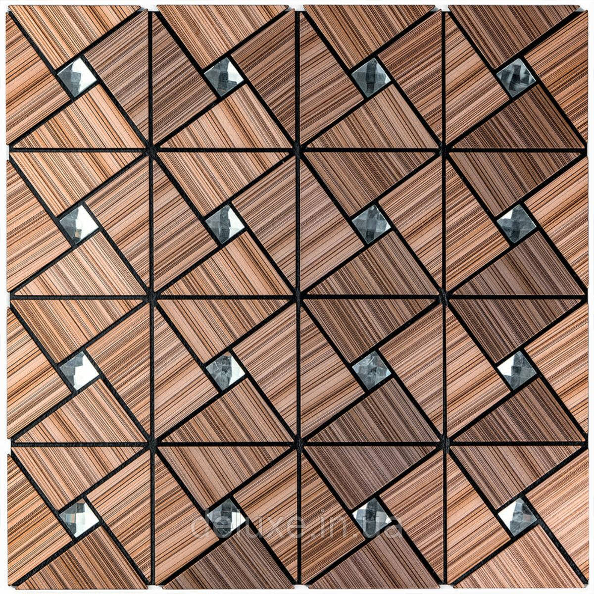 Самоклеюча алюмінієва плитка 300х300х3мм Бронза SW-00001927, фото 1