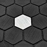 Самоклеюча алюмінієва плитка 300х300х3мм Чорна мозаїка SW-00001929, фото 5