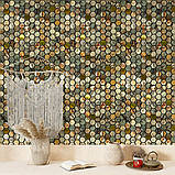 Самоклеюча алюмінієва плитка 300х300х3мм Золота луска SW-00001934, фото 7