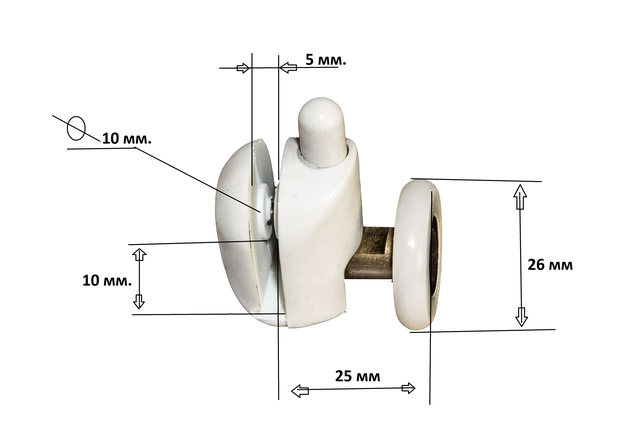 Ролик душової кабіни А039А нижній натискний