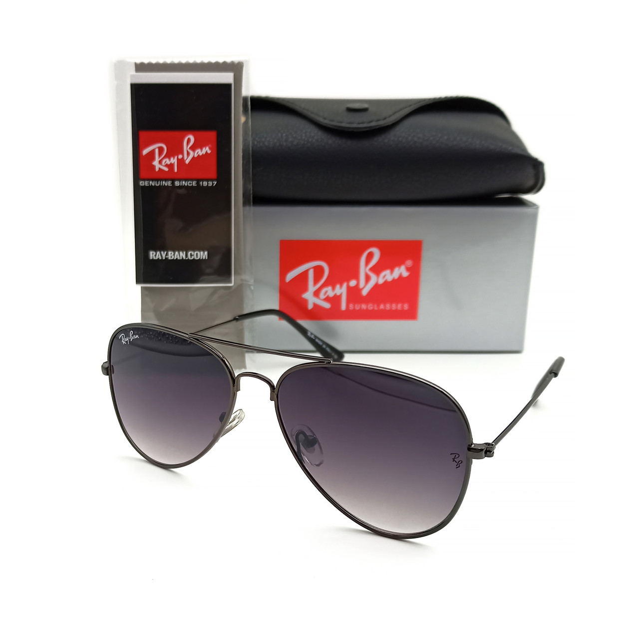 Окуляри Ray Ban Aviator 3025 з фіолетовим градієнтом