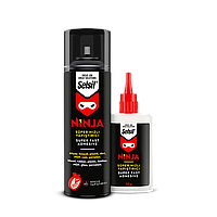 Клей 2-компонентний NINJA MDF : супер швидкий. 200 ML +50 г. спрей