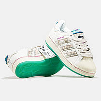 Жіночі Кросівки Adidas Superstar x FeiFei Ruan White Beige / Адідас Суперстар ФейФей Руан Білі з Бежевим, фото 6