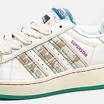 Жіночі Кросівки Adidas Superstar x FeiFei Ruan White Beige / Адідас Суперстар ФейФей Руан Білі з Бежевим, фото 5