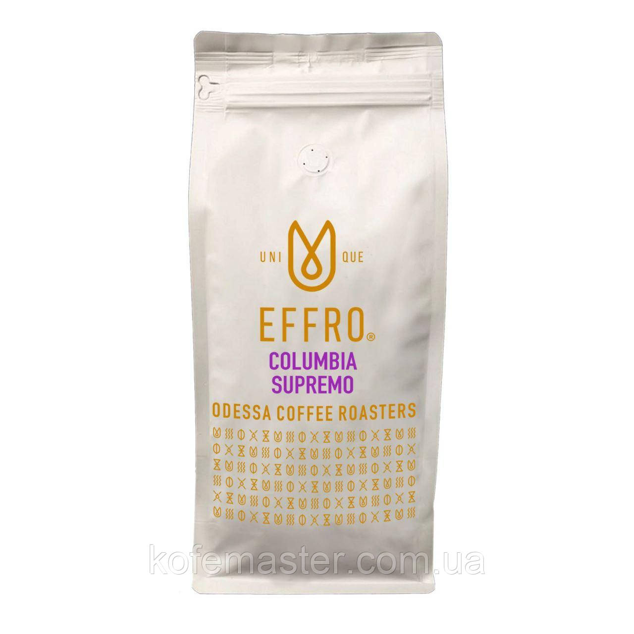 Кава в зернах EFFRO Columbia Supremo 1 кг. свіжого обсмажування, 100% арабіка