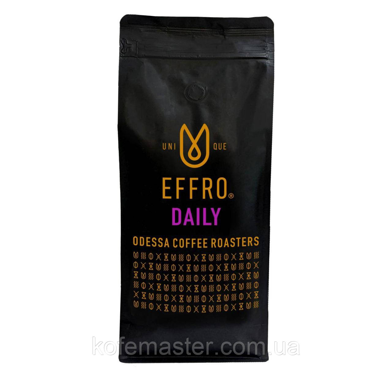Кава в зернах EFFRO DAILY 1 кг. свіжого обсмажування, 80% арабіка