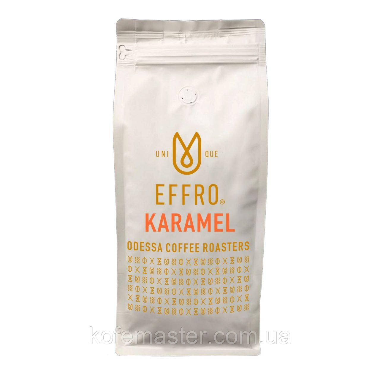 Кава в зернах EFFRO KARAMEL 1 кг. свіжого обсмажування, 70% арабіка