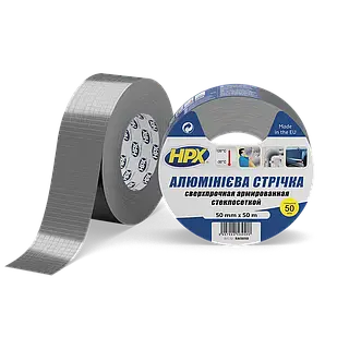 HPX ALU / ARM - 50мм x 50м - армована алюмінієва клейка стрічка (алюмінієвий скотч)