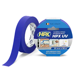 HPX UV - 25мм х 50м - УФ-стійка малярська стрічка  для зовнішніх робіт