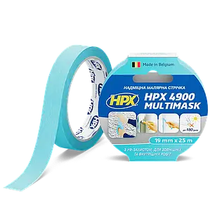 HPX 4900 MULTIMASK - 19мм х 25м - надміцна малярська стрічка з УФ захистом