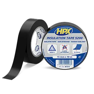HPX 5200 - 15мм x 10м, чорна - професійна ізоляційна стрічка