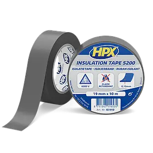 HPX 5200 - 19мм x 10м, сіра - професійна ізоляційна стрічка