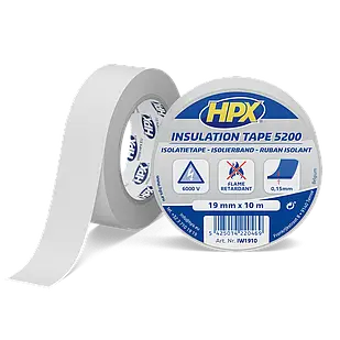 HPX 5200 - 19мм x 10м, біла - професійна ізоляційна стрічка