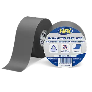 HPX 5200 - 50мм x 33м х 0,15 мм, сіра - професійна ізоляційна стрічка