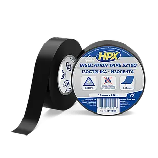 HPX 52100 - 19мм x 20м, чорна, VDE-стандарт - автомобільна ізоляційна стрічка