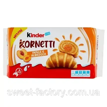 Круасани Kinder Kornetti Pesca Albicocca 42g, фото 1