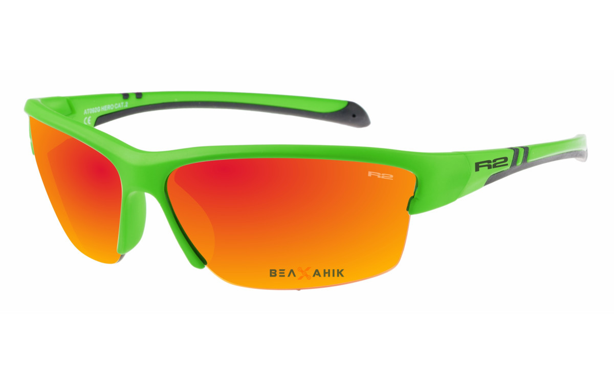 Окуляри дитячі R2 HERO green лінза smoke black/red full revo кат. 2, фото 1