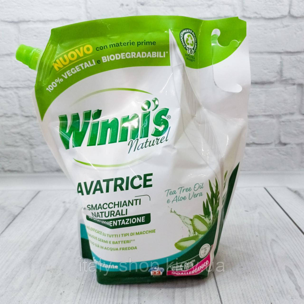 Рідкий засіб для прання дезінфікуючі ..Winni's Naturel Tea Tree oil e Aloe vera 1,485 л Італія