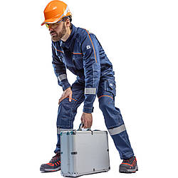 Костюм робочий захисний чоловічий AURUM ANTISTAT BLUE (Куртка + Напівкомбінезон) зріст 180 - 190 см, спецодяг