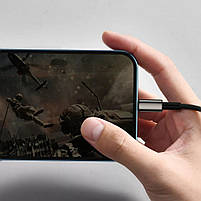 Кабель 3в1 для швидкого заряджання 3-х телефонів Baseus Tungsten Gold (Micro USB+Lightning+Type-C), фото 6