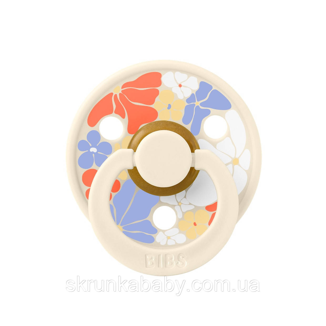 Пустушка Studio Colour Latex Round (кругла) Flower Child – Ivory - 0-6 міс., фото 1