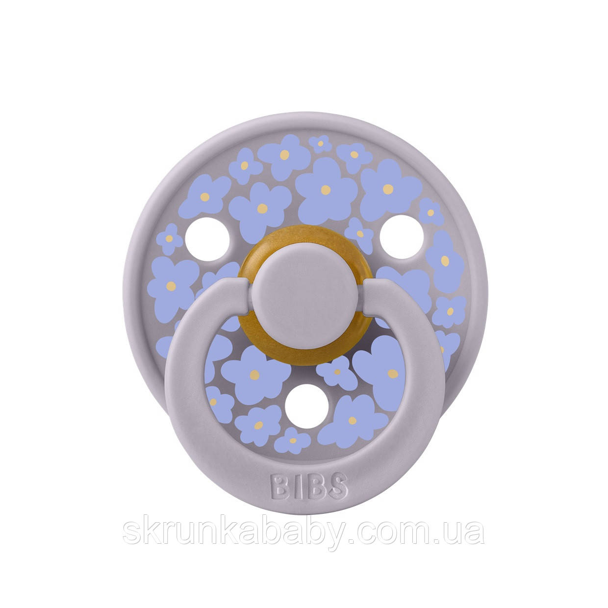 Пустушка Studio Colour Latex Round (кругла) Jasmine Field – Fossil Grey - 0-6 міс.