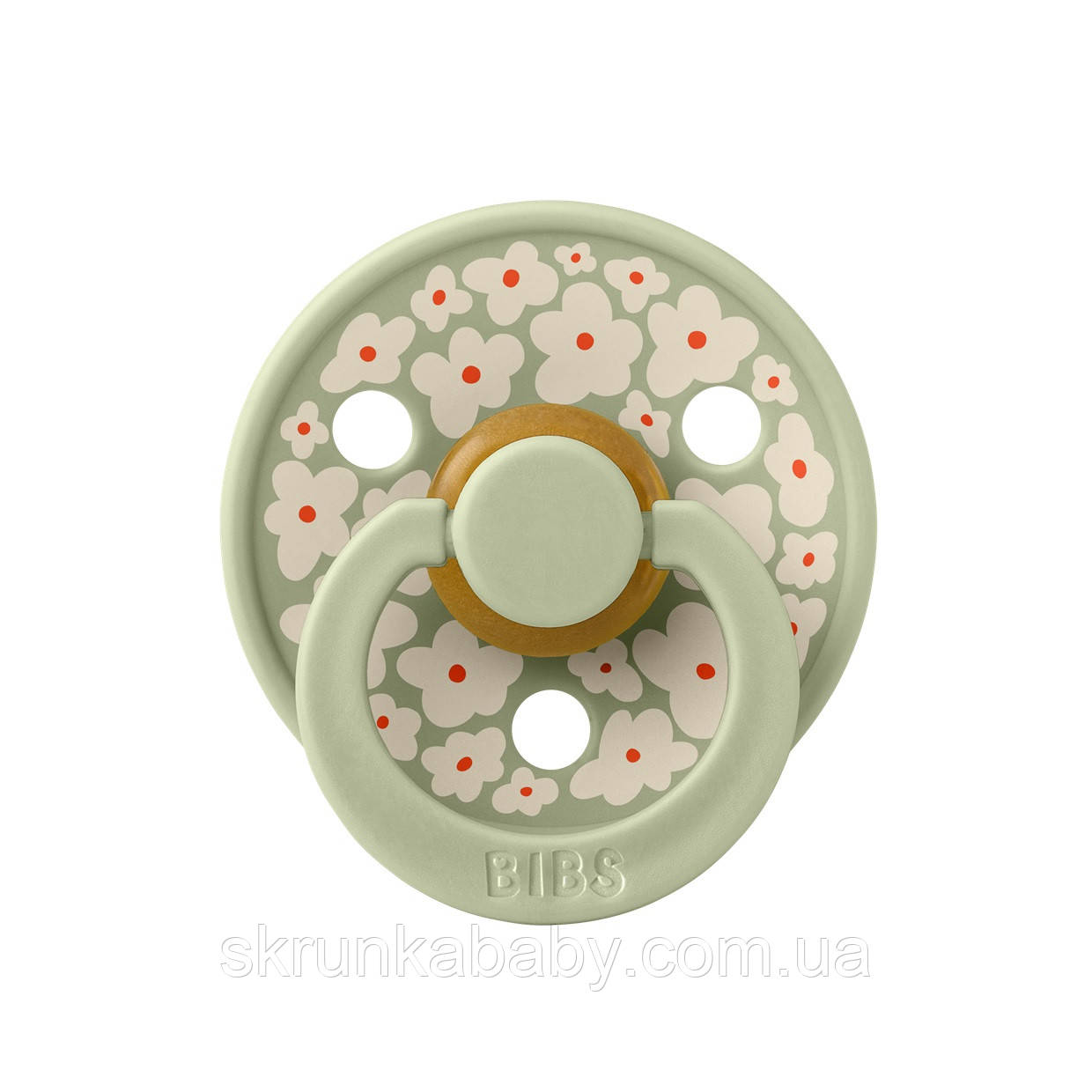 Пустушка Studio Colour Latex Round (кругла) Jasmine Field – Sage - 6-18 міс.