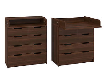 Пеленальний комод К-3+3 Пехотин горіх