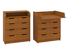 Пеленальний комод К-3+3 Пехотин горіх лісовий